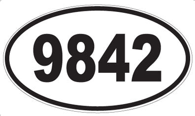 9842 - Oval Sticker