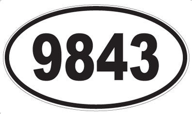 9843 - Oval Sticker
