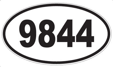 9844 - Oval Sticker