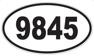 9845 - Oval Sticker