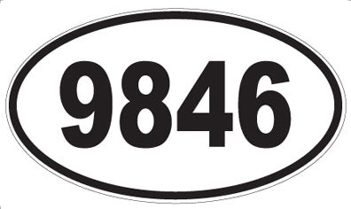 9846 - Oval Sticker