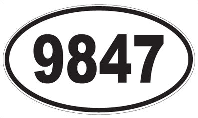 9847 - Oval Sticker