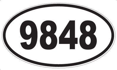 9848 - Oval Sticker