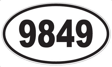 9849 - Oval Sticker