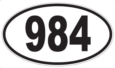 984 - Oval Sticker