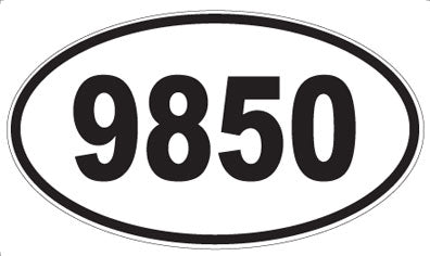 9850 - Oval Sticker