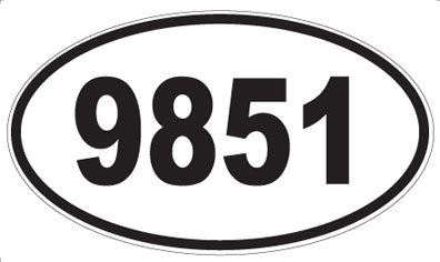 9851 - Oval Sticker