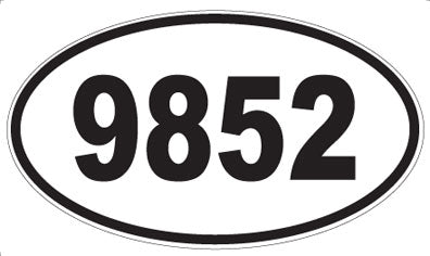 9852 - Oval Sticker