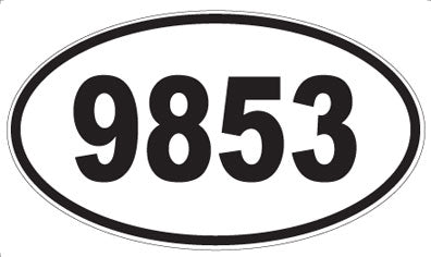 9853 - Oval Sticker