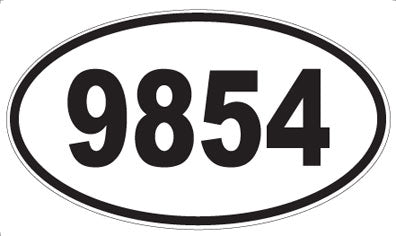 9854 - Oval Sticker