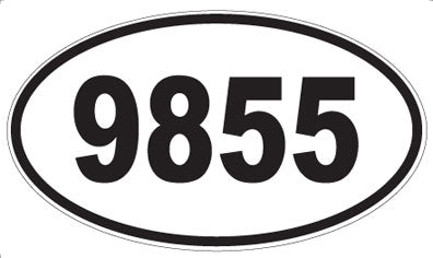 9855 - Oval Sticker