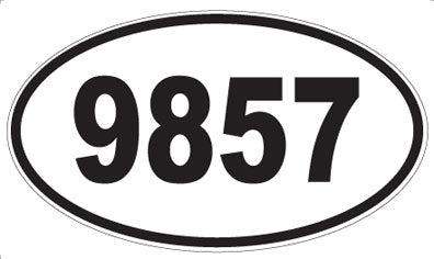 9857 - Oval Sticker