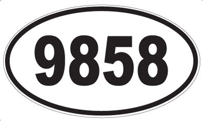 9858 - Oval Sticker