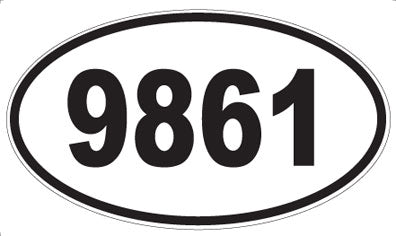 9861 - Oval Sticker
