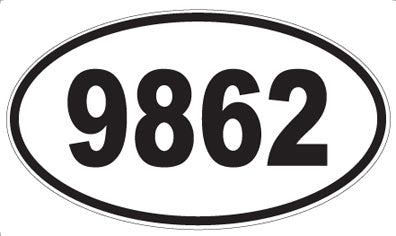 9862 - Oval Sticker
