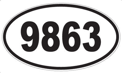 9863 - Oval Sticker
