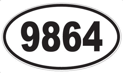 9864 - Oval Sticker