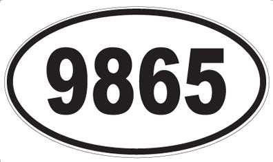 9865 - Oval Sticker