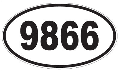 9866 - Oval Sticker