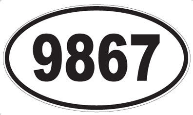 9867 - Oval Sticker