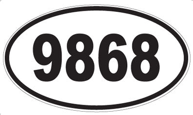 9868 - Oval Sticker