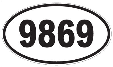 9869 - Oval Sticker
