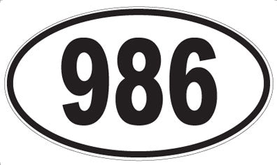 986 - Oval Sticker