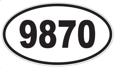 9870 - Oval Sticker