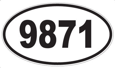 9871 - Oval Sticker