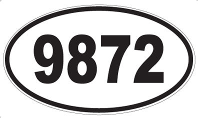 9872 - Oval Sticker