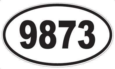 9873 - Oval Sticker