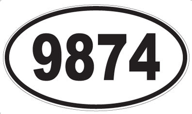 9874 - Oval Sticker