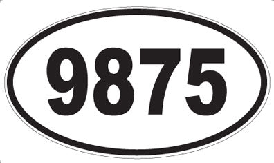 9875 - Oval Sticker