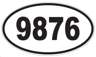 9876 - Oval Sticker