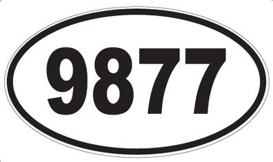 9877 - Oval Sticker