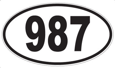 987 - Oval Sticker