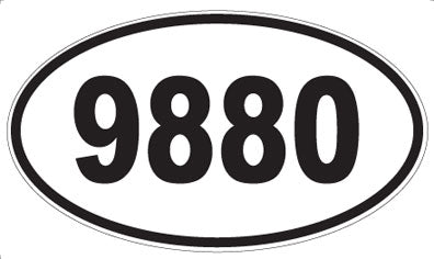 9880 - Oval Sticker