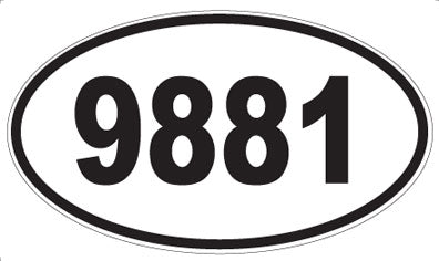 9881 - Oval Sticker
