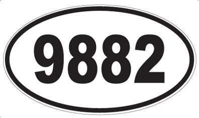 9882 - Oval Sticker