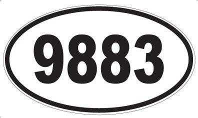 9883 - Oval Sticker