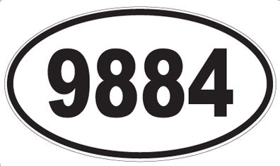 9884 - Oval Sticker