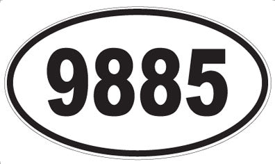 9885 - Oval Sticker