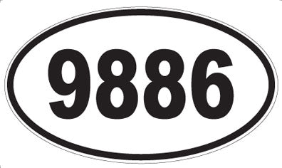 9886 - Oval Sticker