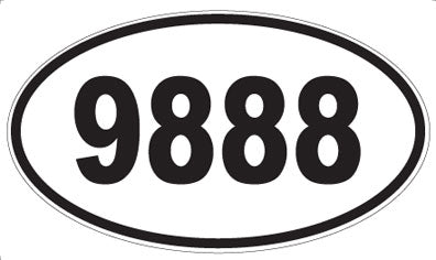 9888 - Oval Sticker
