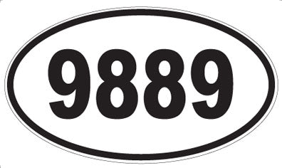 9889 - Oval Sticker