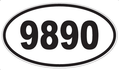 9890 - Oval Sticker