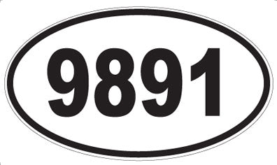 9891 - Oval Sticker