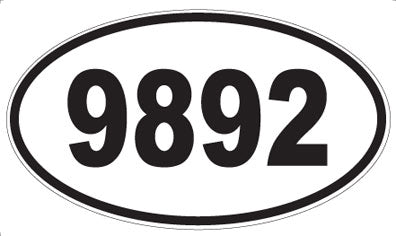 9892 - Oval Sticker