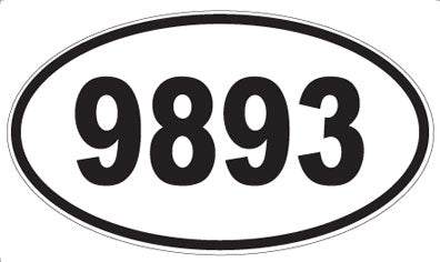 9893 - Oval Sticker