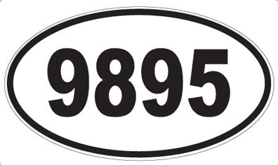 9895 - Oval Sticker
